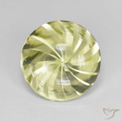 5.31ct 天然 中黄色 石英, 圆形的, 透明