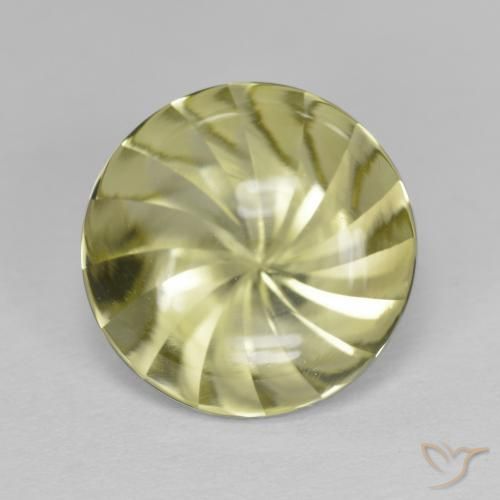 5.19ct 天然 中黄色 石英, 圆形的, 透明