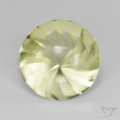 5.59ct 天然 中黄色 石英, 圆形的, 透明