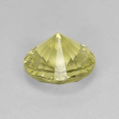 2.91克拉天然黄色石英，圆形切割，10.01毫米，VVS