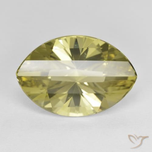 9.89ct 天然 中浅黄色 石英, 榄尖形, VVS