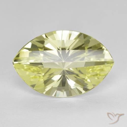 9.27ct 天然 中浅黄色 石英, 榄尖形, VVS-VS