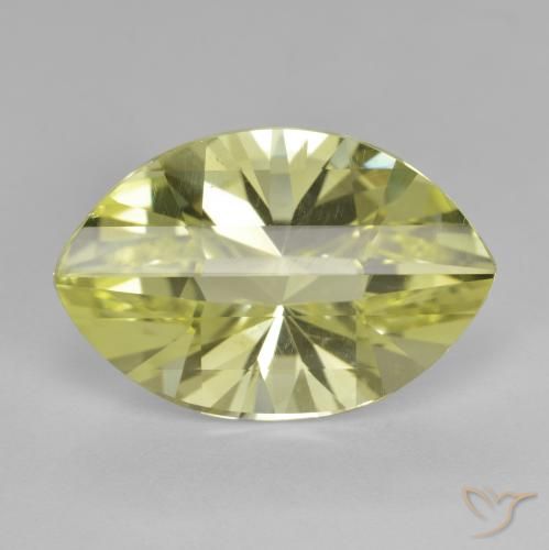 9.82ct 天然 柠檬黄 石英, 榄尖形, VS