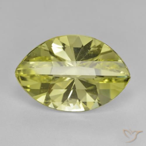 9.48ct 天然 中黄色 石英, 榄尖形, VVS-VS