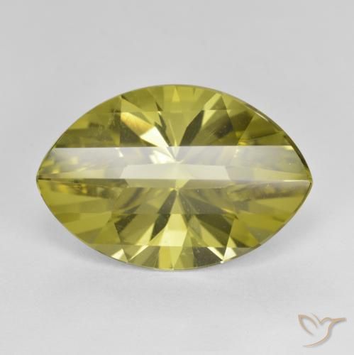 9.28ct 天然 菠萝黄 石英, 榄尖形, VVS-VS