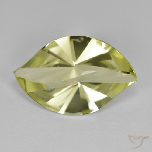 8.80ct 天然 中黄色 石英, 榄尖形, VVS