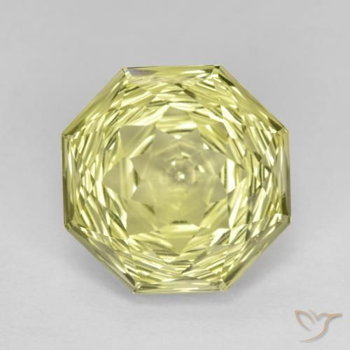 5.91ct 天然 中浅黄色 石英, 祖母绿式切割, VVS