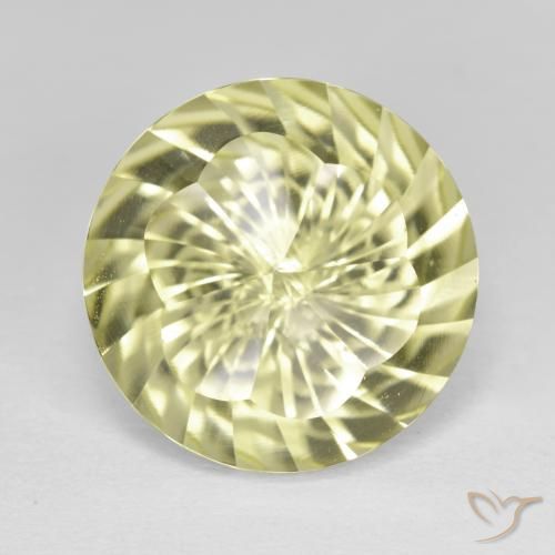 10.08ct 天然 中浅黄色 石英, 圆形的, VVS