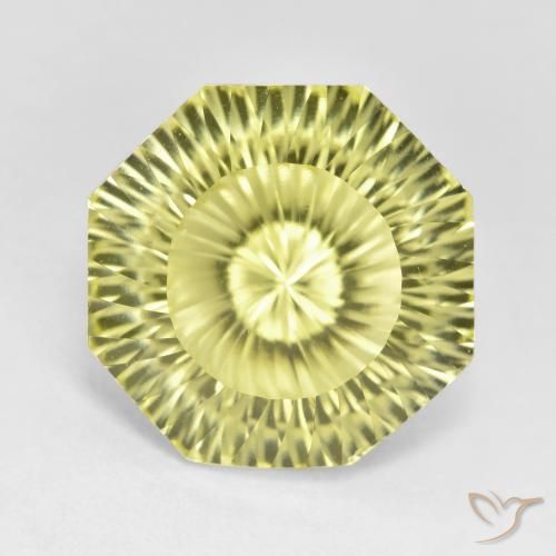 8.38ct 天然 中浅黄色 石英, 祖母绿式切割, VVS