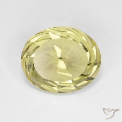 3.71ct 天然 淡黄色 石英, 椭圆形, VVS