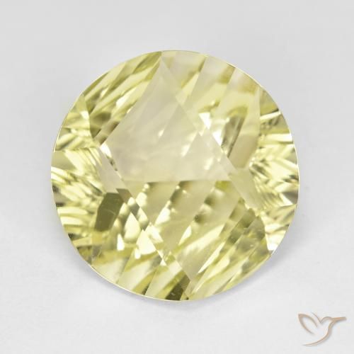 9.66ct 天然 淡黄色 石英, 圆形的, VVS