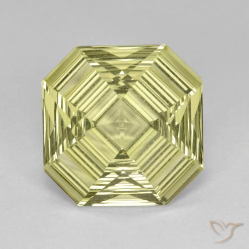 5.35ct 天然 柠檬黄 石英, 祖母绿式切割, VVS-VS