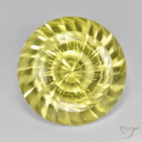 14.85ct 天然 拉古纳黄 石英, 圆形的, VVS