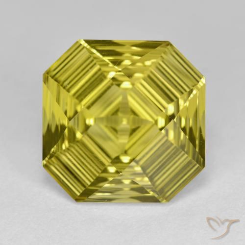 6.46ct 天然 淡黄色 石英, 祖母绿式切割, VVS