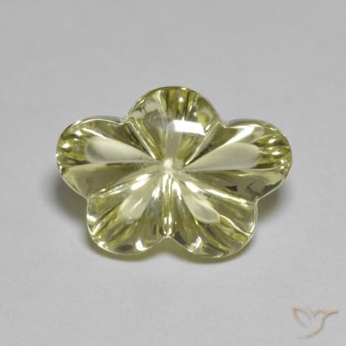 6.32ct 天然 中黄色 石英, 花形切割, 透明