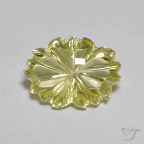 6.77ct 天然 柠檬黄 石英, 花形切割, 透明