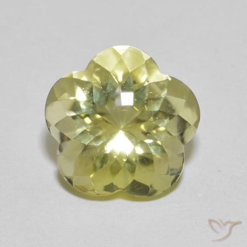 5.10ct 天然 拉古纳黄 石英, 花形切割, 透明