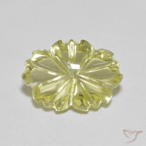 6.67ct 天然 柠檬黄 石英, 花形切割, 透明