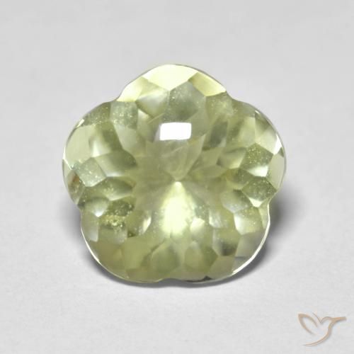 4.58ct 天然 淡黄色 石英, 花形切割, 透明