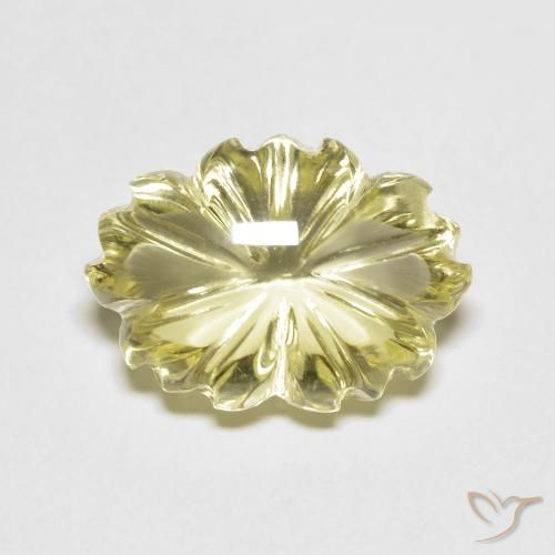 6.75ct 天然 柠檬黄 石英, 花形切割, 透明
