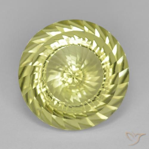 11.77ct 天然 柠檬黄 石英, 圆形的, VVS-VS