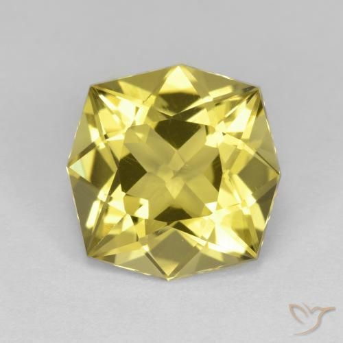 4.61ct 天然 中黄色 石英, 祖母绿式切割, VVS-VS