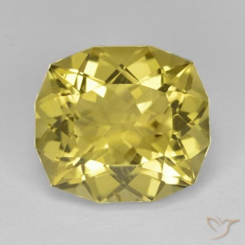 10.44ct 天然 浅黄蜂黄 石英, 软垫, VS