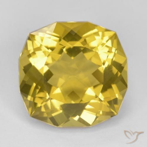 15.19ct 天然 中黄色 石英, 花式切割, VS