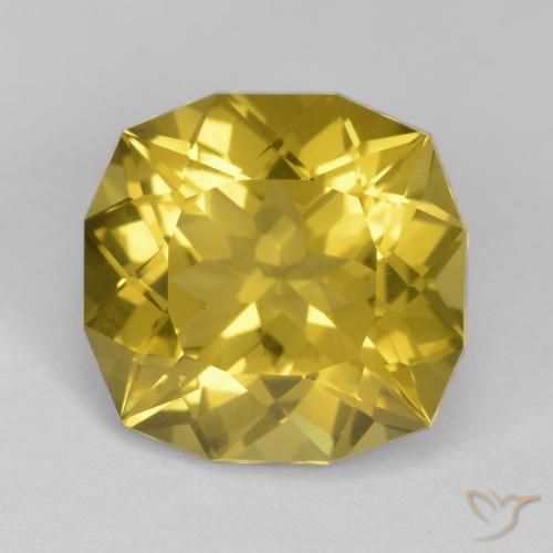 9.43ct 天然 中黄色 石英, 花式切割, VS