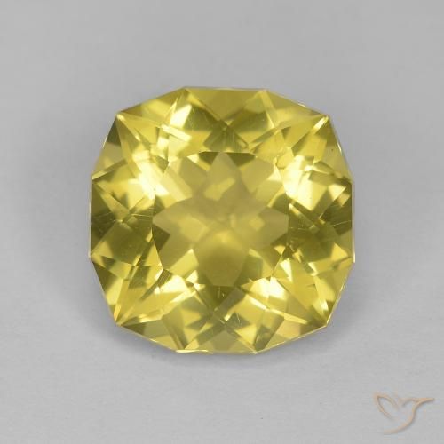 6.40ct 天然 淡黄色 石英, 软垫, VS