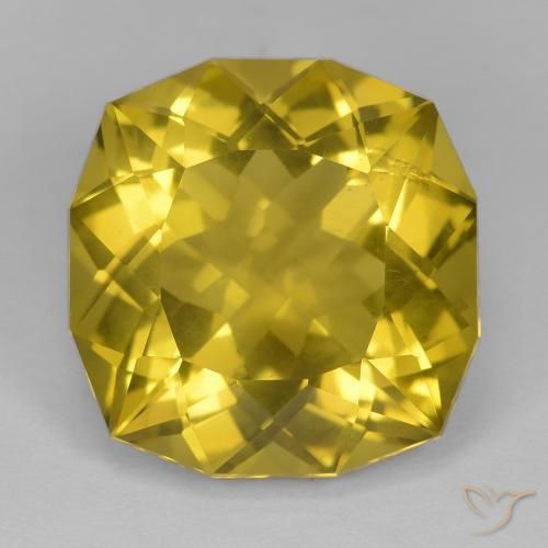 16.34ct 天然 淡蜜黄色 石英, 软垫, VS