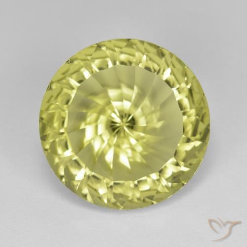 8.00ct 天然 柠檬黄 石英, 圆形的, VVS