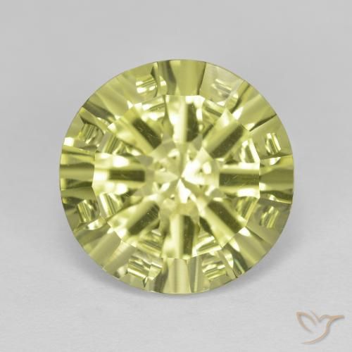 5.35ct 天然 柠檬黄 石英, 圆形的, VVS
