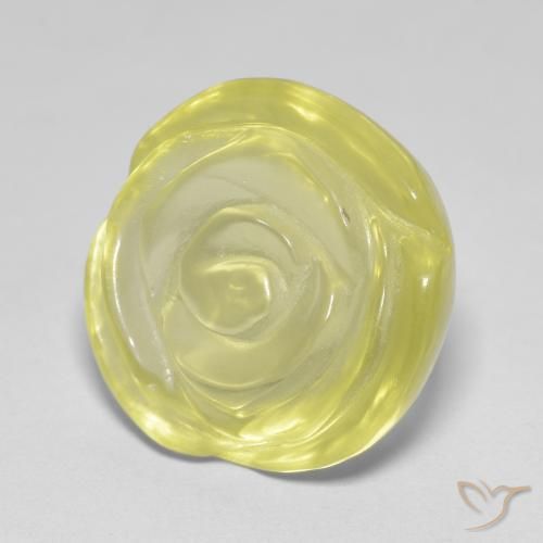 16.97ct 天然 拉古纳黄 石英, 花形切割, 透明