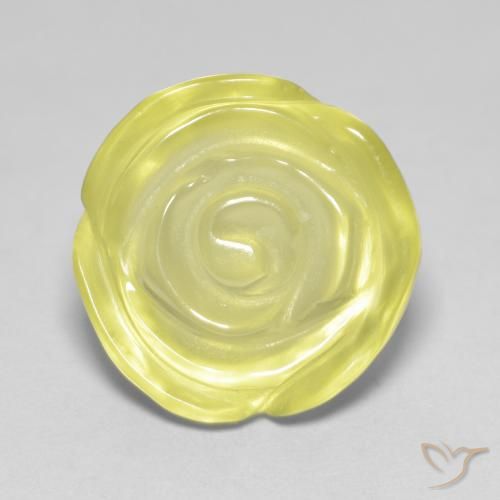 11.30ct 天然 中黄色 石英, 花形切割, 透明