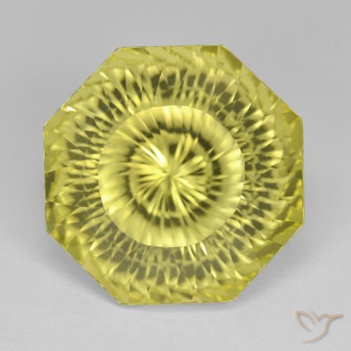 12.79ct 天然 淡黄色 石英, 祖母绿式切割, VVS