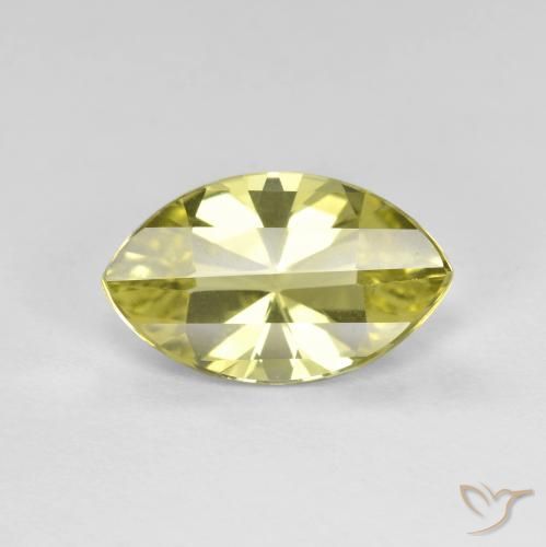 2.62ct 天然 中黄色 石英, 榄尖形, VVS