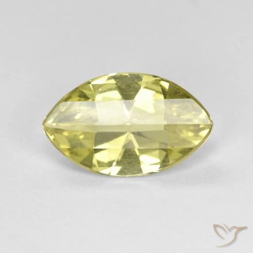 2.52ct 天然 淡菠萝黄 石英, 榄尖形, VVS
