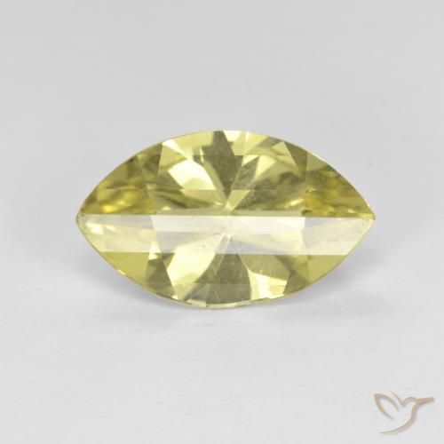 2.19ct 天然 淡黄色 石英, 榄尖形, VVS