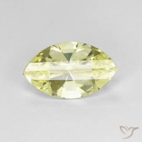 2.54ct 天然 柠檬黄 石英, 榄尖形, VVS