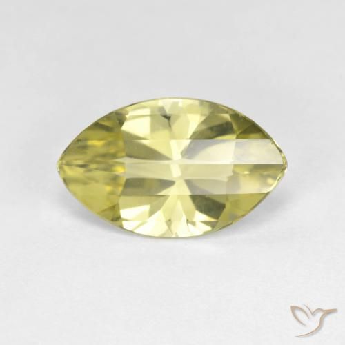 2.55ct 天然 菠萝黄 石英, 榄尖形, VVS