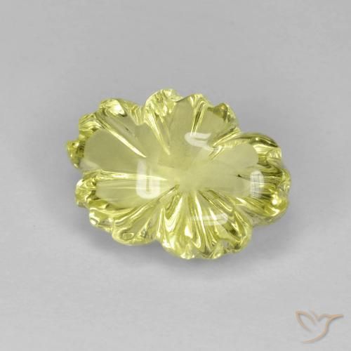 6.38ct 天然 柠檬黄 石英, 花形切割, 透明
