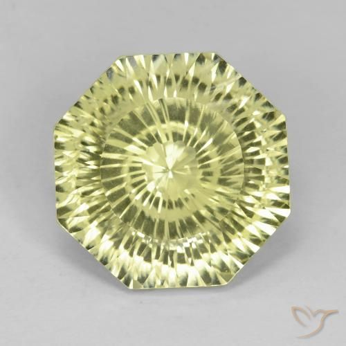8.93ct 天然 淡黄色 石英, 祖母绿式切割, VVS