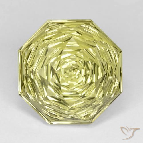 15.63ct 天然 中黄色 石英, 祖母绿式切割, VVS