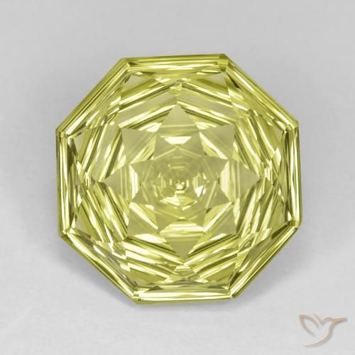 10.48ct 天然 柠檬黄 石英, 祖母绿式切割, VVS