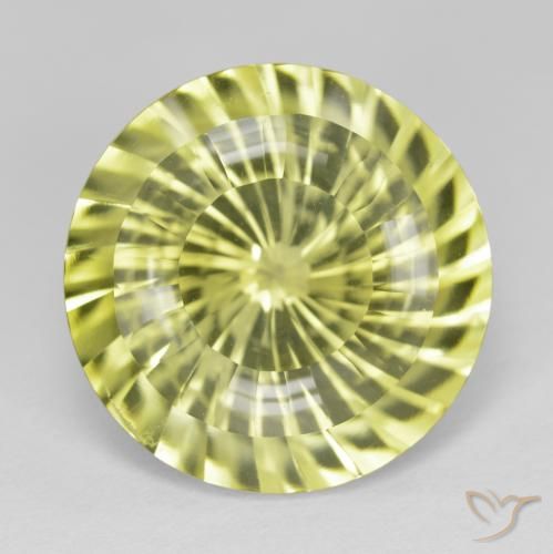16.42ct 天然 柠檬黄 石英, 圆形的, VVS