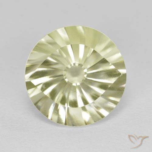 5.26ct 天然 中黄灰色 石英, 圆形的, VVS