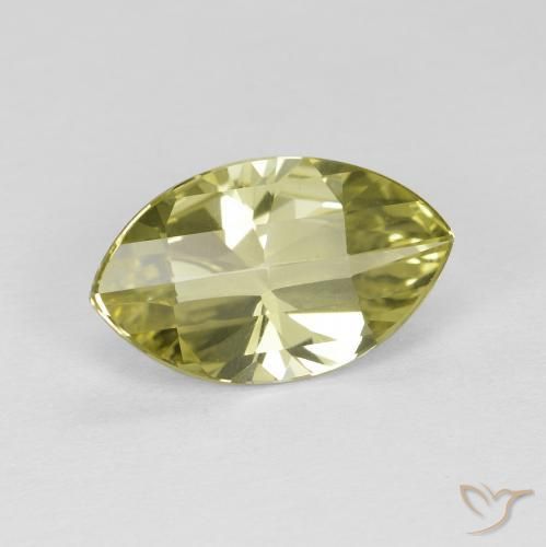 2.71ct 天然 绿黄色 石英, 榄尖形, VVS