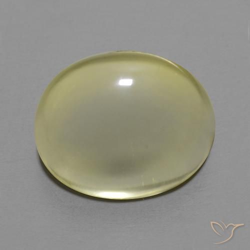 11.38ct 天然 淡黄色 石英, 椭圆形, 透明