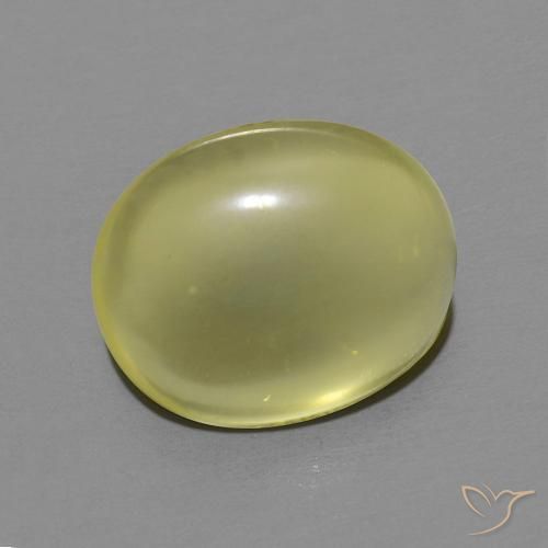 5.21ct 天然 中黄色 石英, 椭圆形, 透明